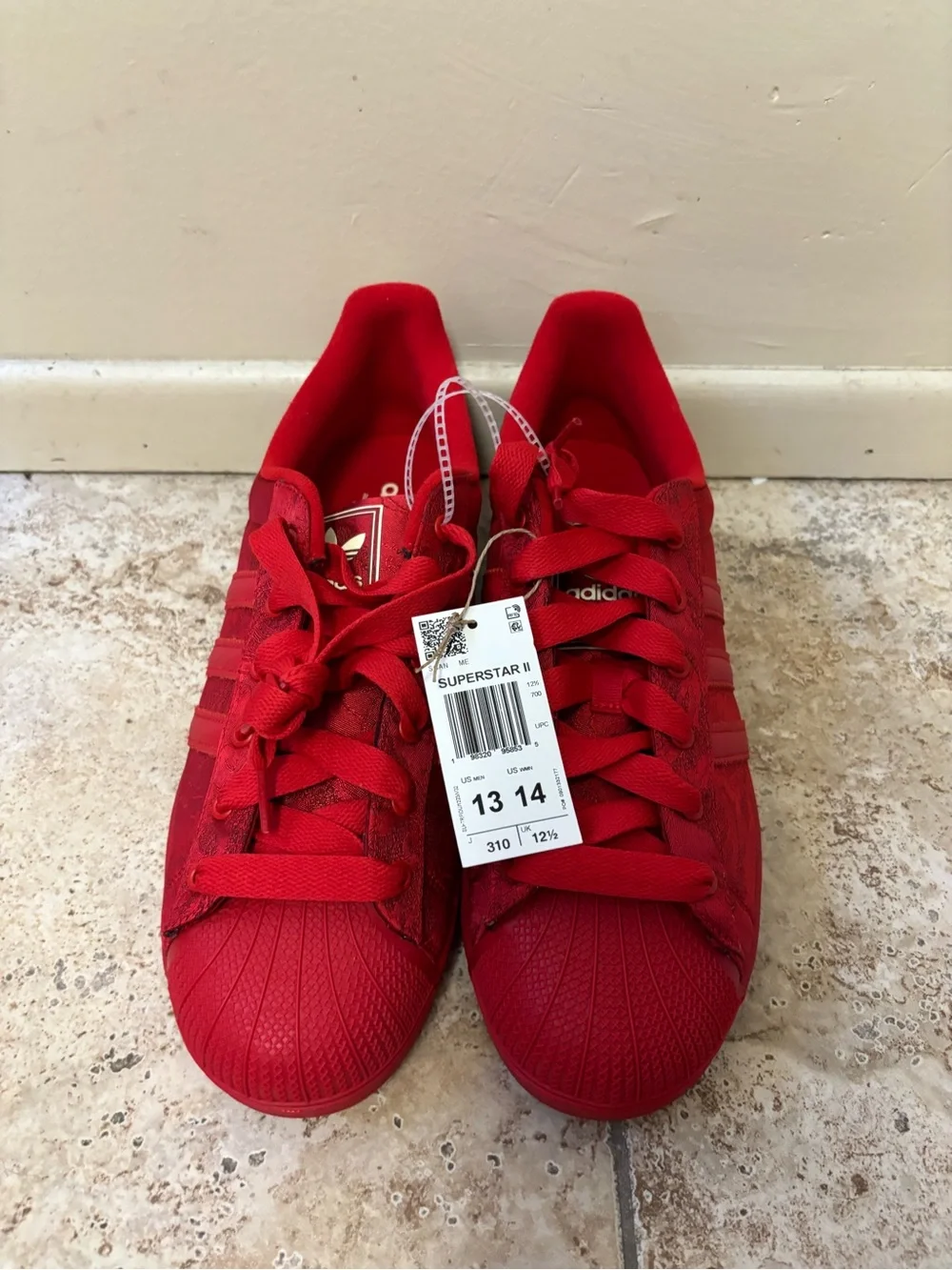 Size 13 - Adidas Superstar II Better Scarlet Rose Red Men's IH9302